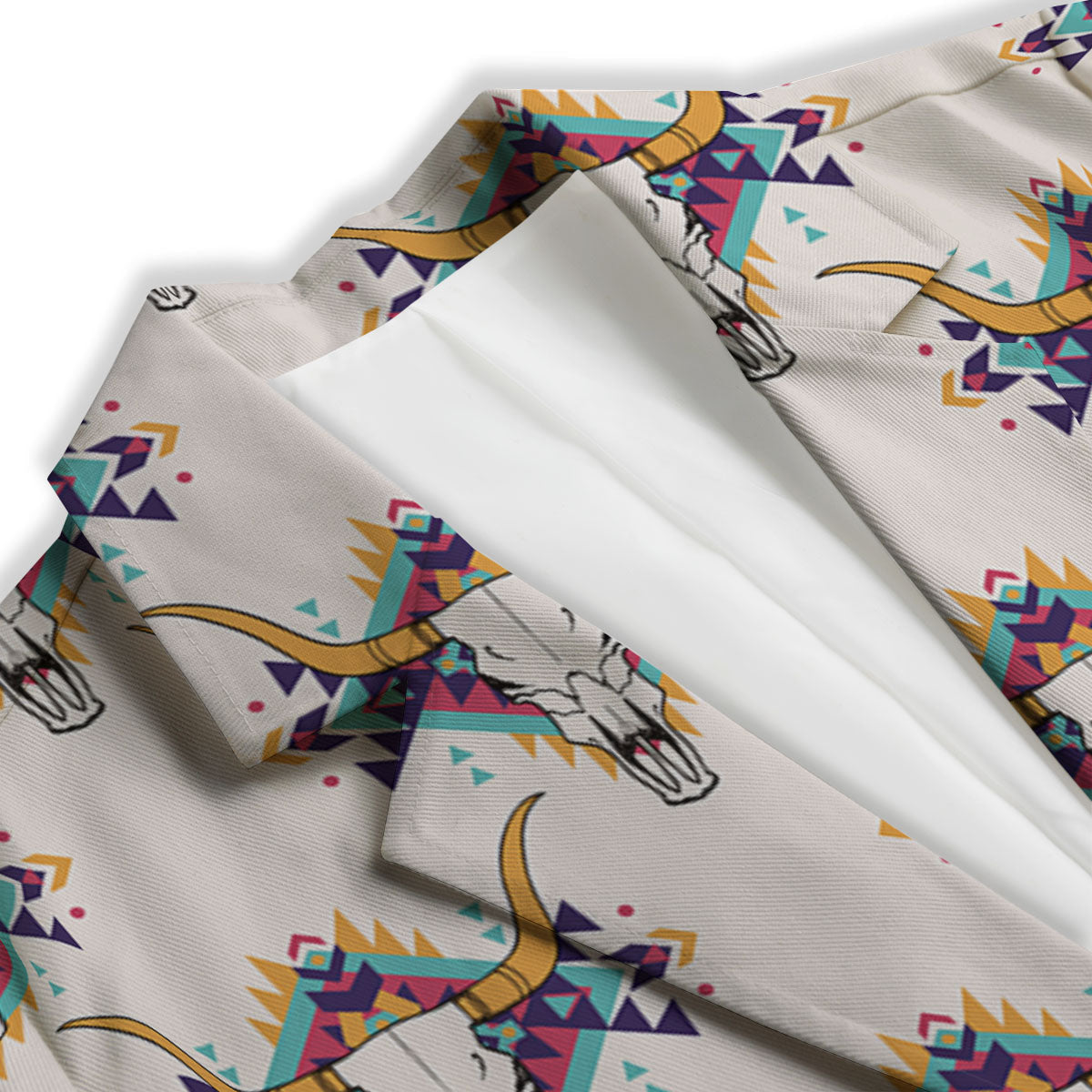 Buffalo Native Print Pattern Women's Blazer-grizzshop