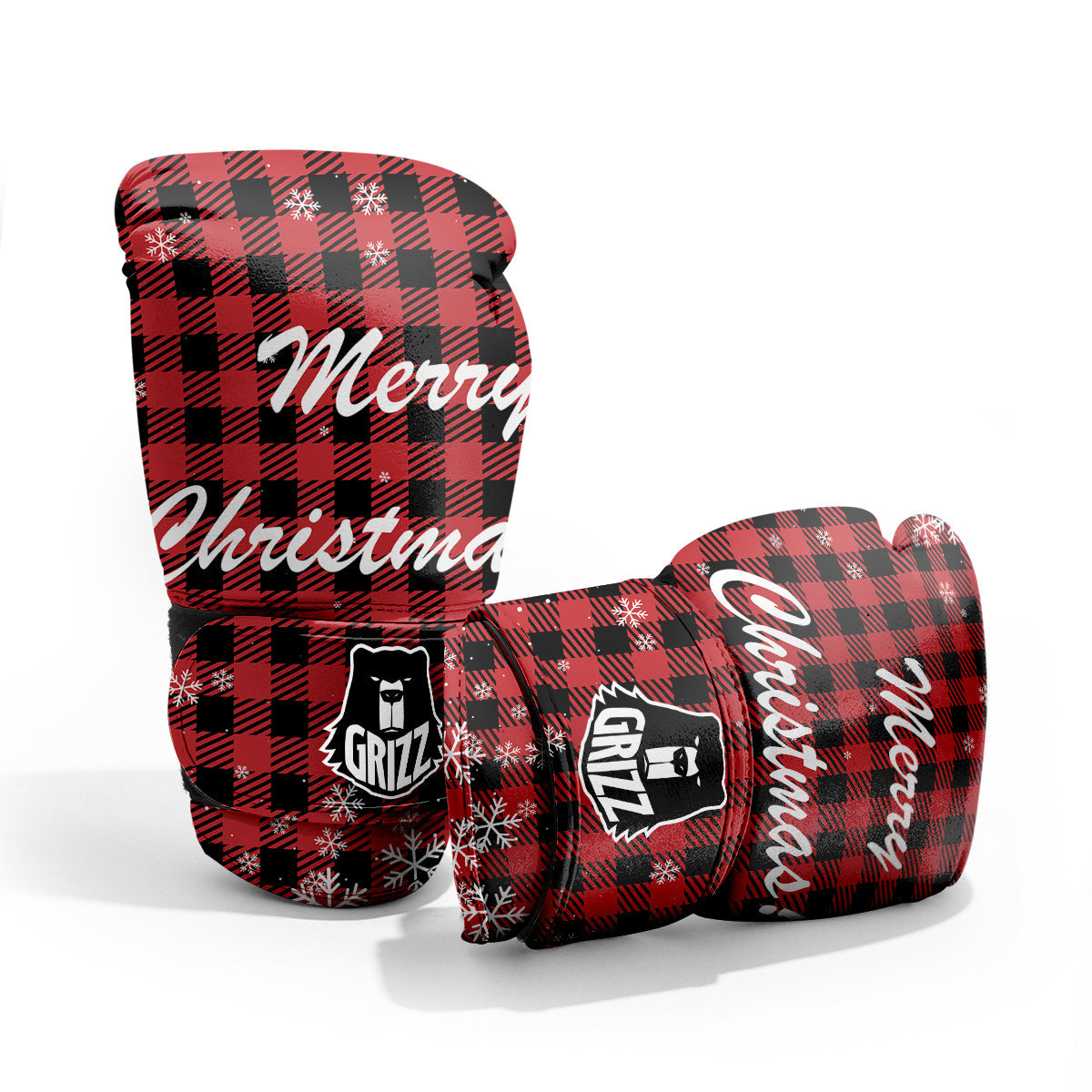 Buffalo Plaid Christmas Print Pro Boxing Glove