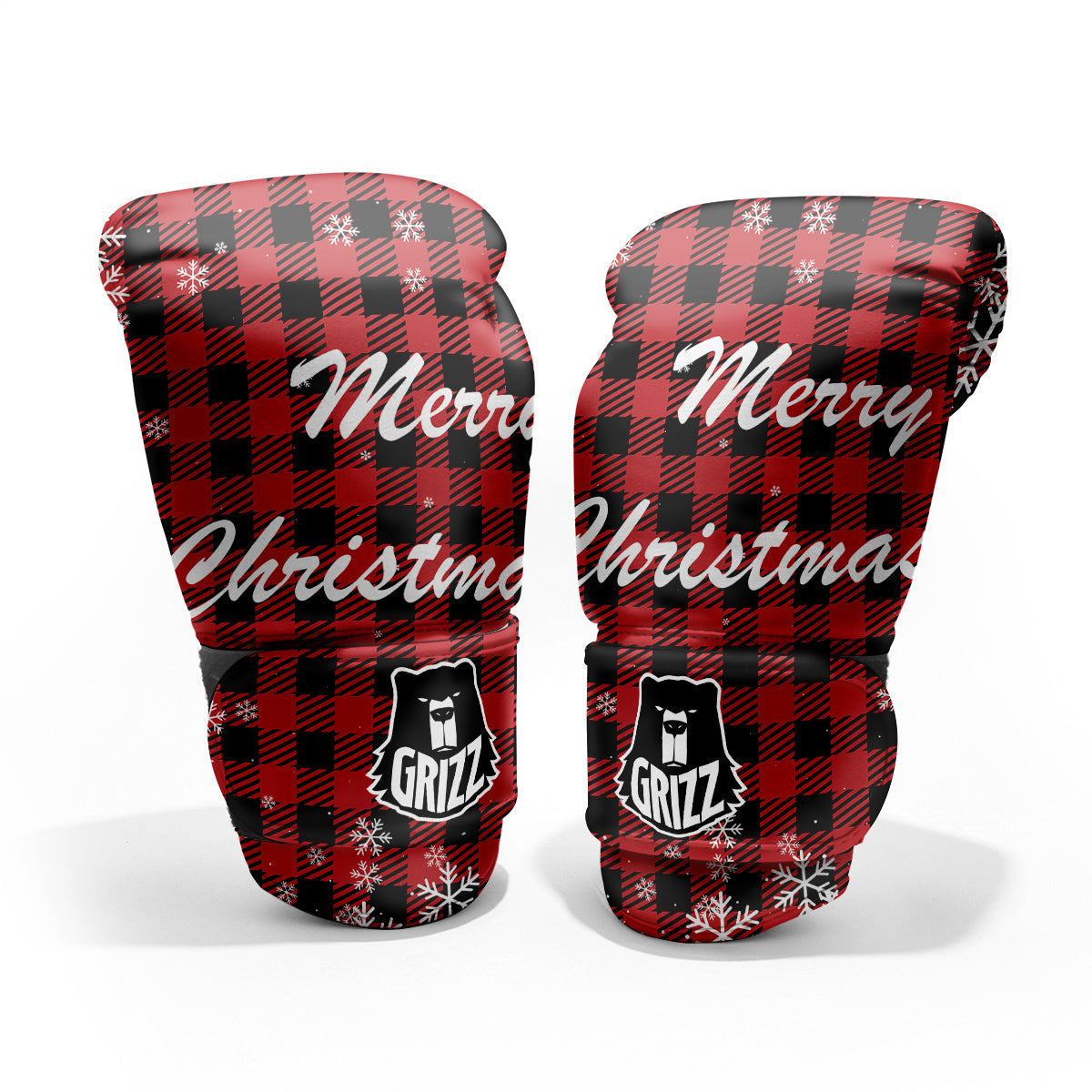 Buffalo Plaid Christmas Print Pro Boxing Glove