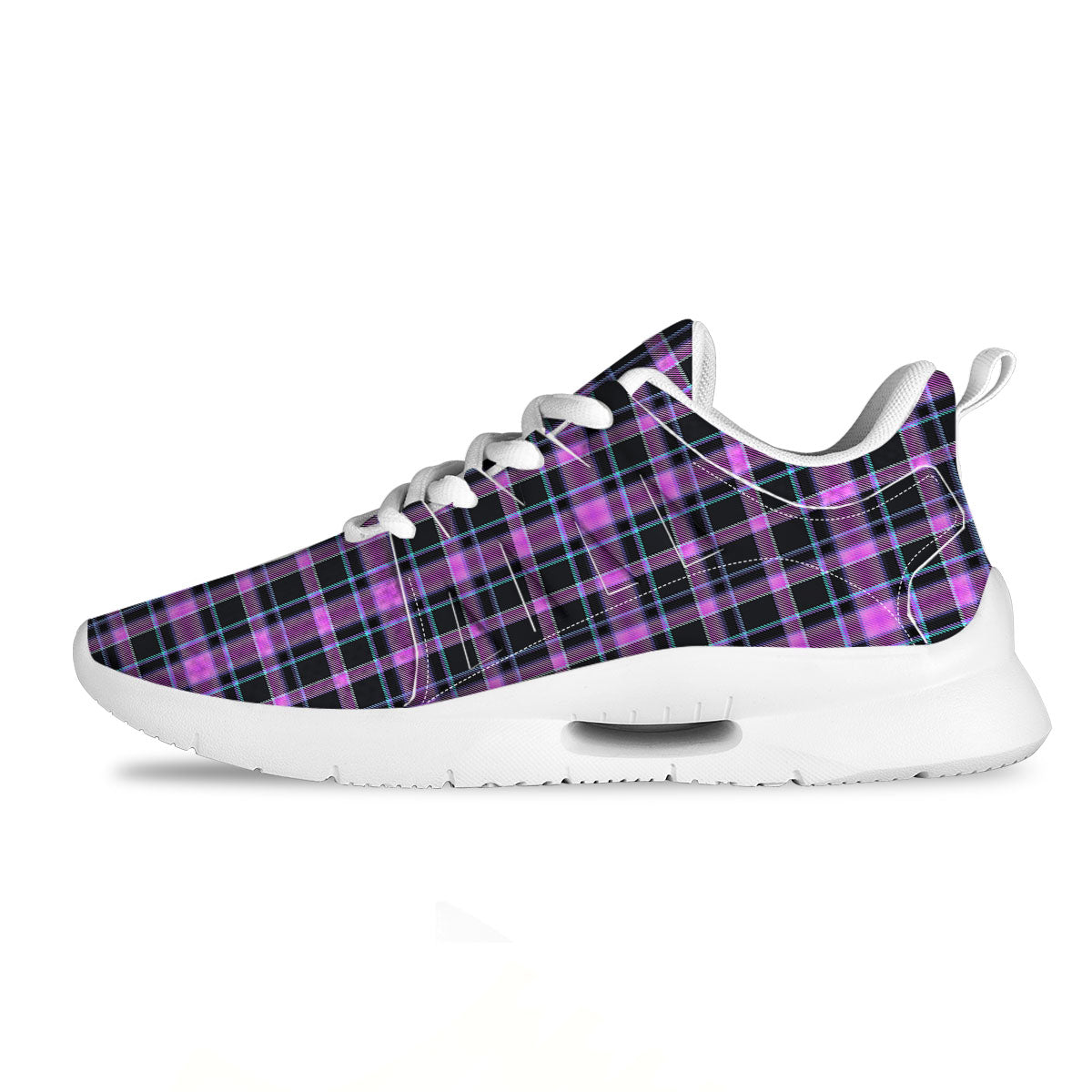 Buffalo Plaid Purple Print Pattern Tennis Shoes-grizzshop
