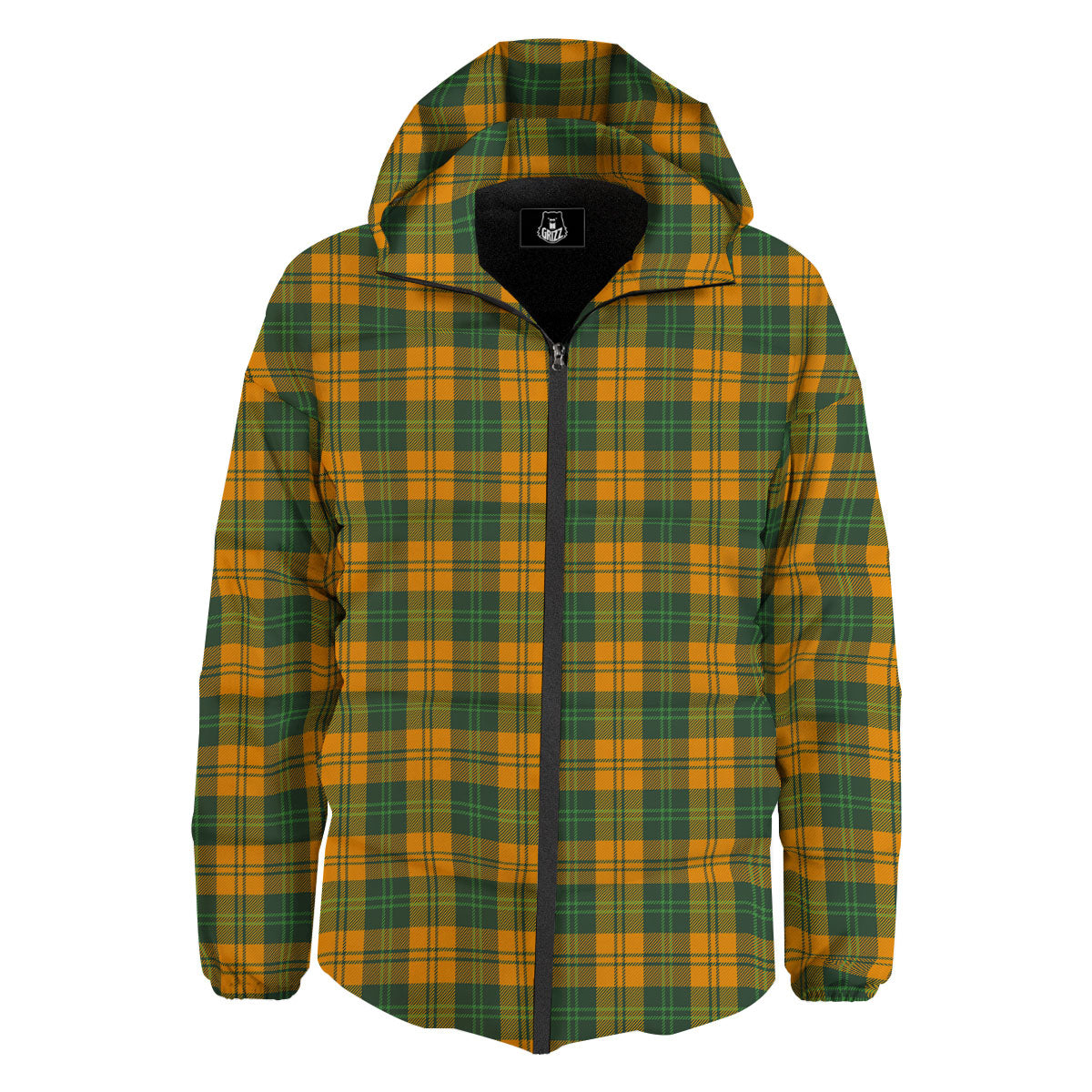 Buffalo Plaid Saint Patrick's Day Print Pattern Down Jacket-grizzshop