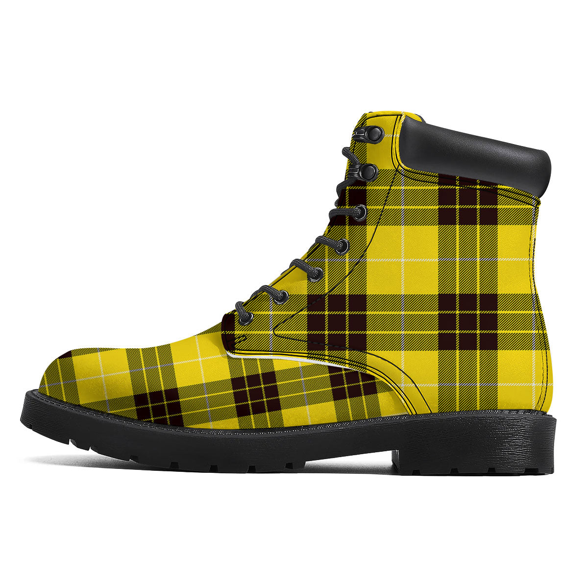 Buffalo Plaid Yellow Print Pattern Boots-grizzshop