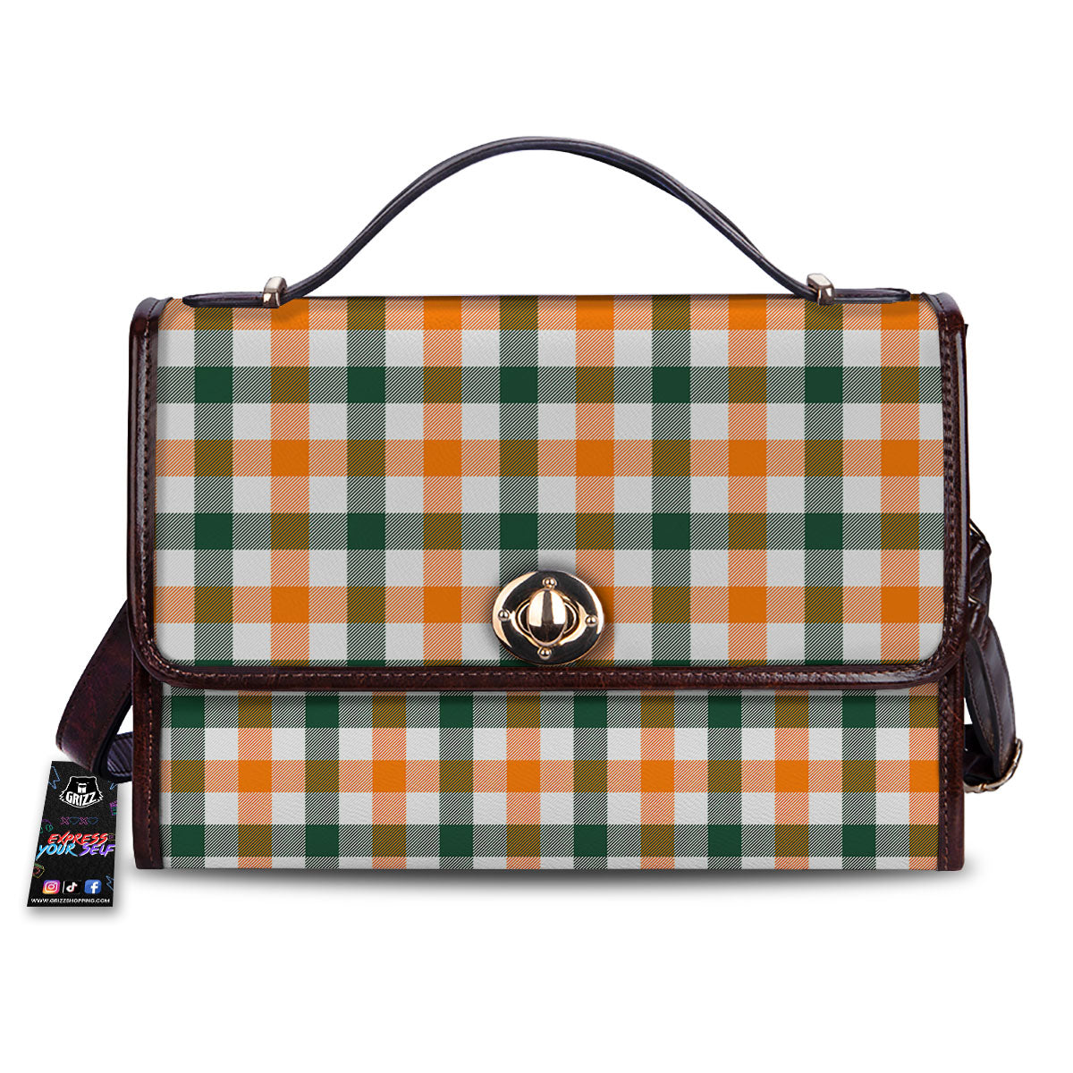 Buffalo Check St. Patrick's Day Print Pattern Women's Satchel Bag