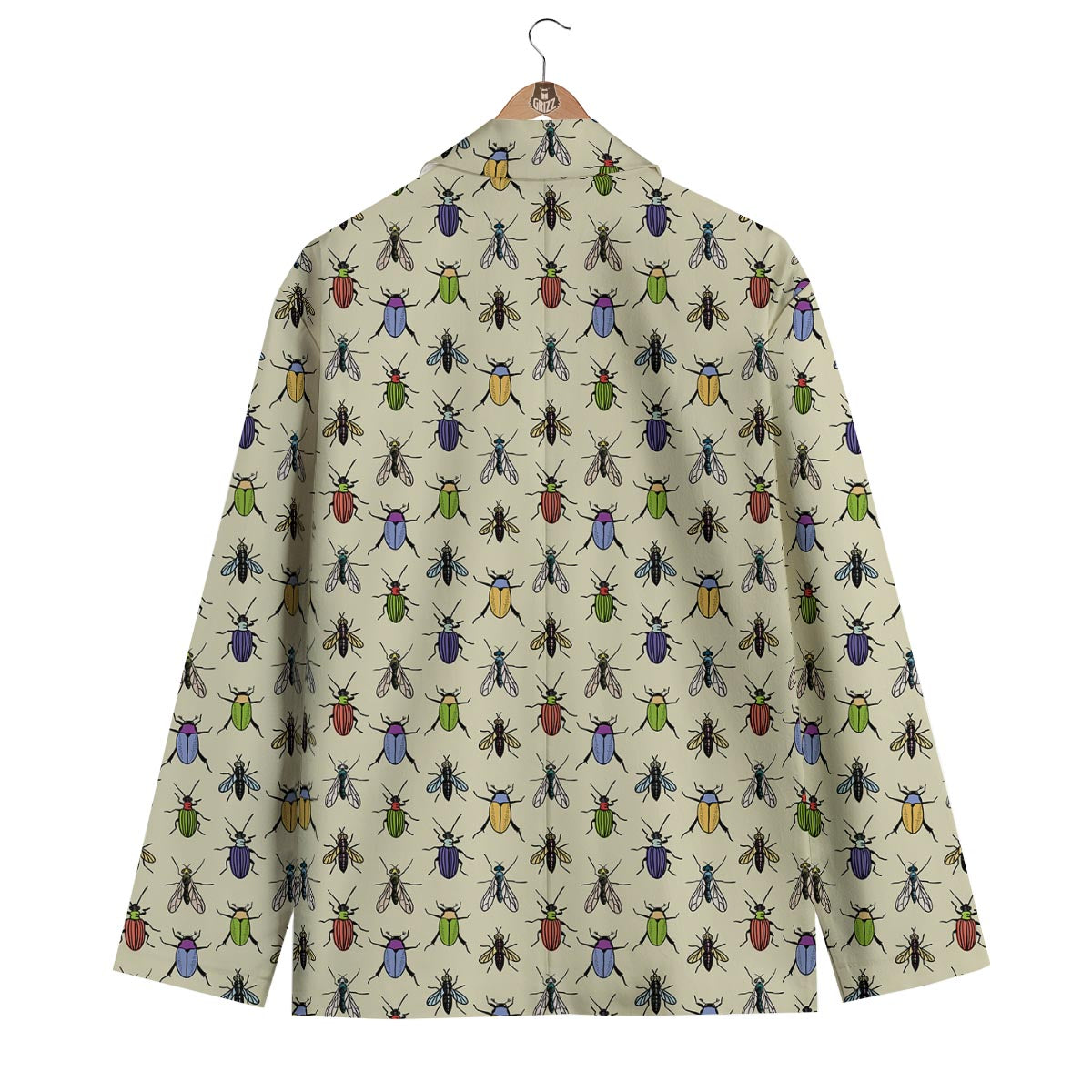 Bug Pattern Print Men's Blazer-grizzshop