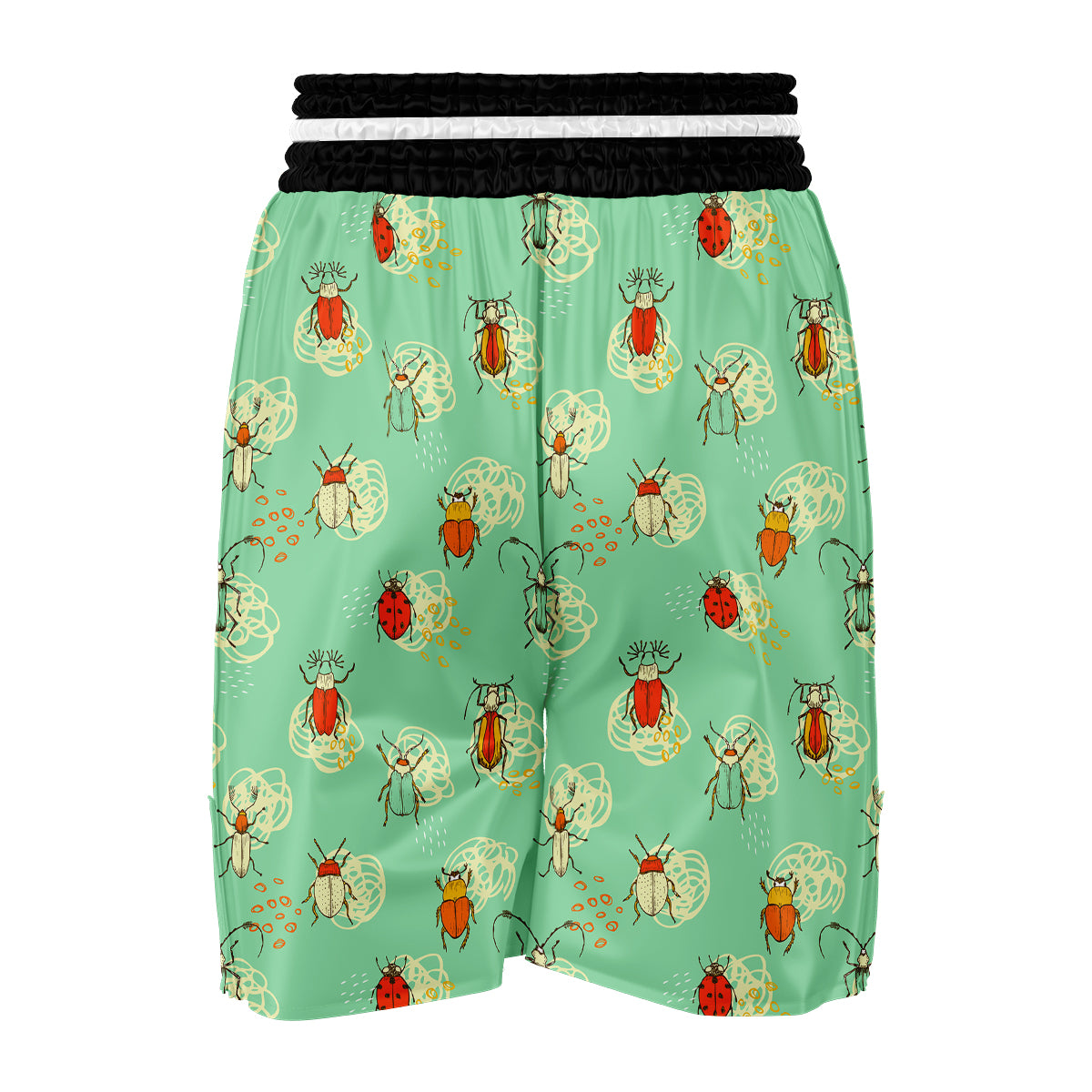 Bug Print Pattern Boxing Shorts-grizzshop