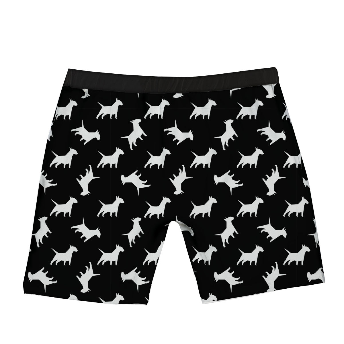 Bull Terrier Black Print Pattern Boxer Briefs-grizzshop
