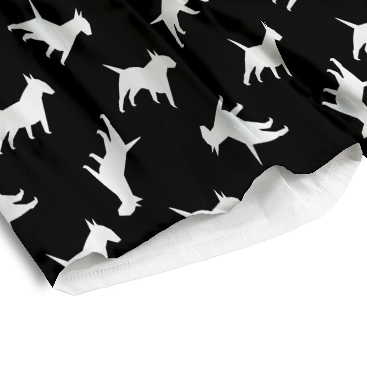 Bull Terrier Black Print Pattern Men's Athletic Shorts
