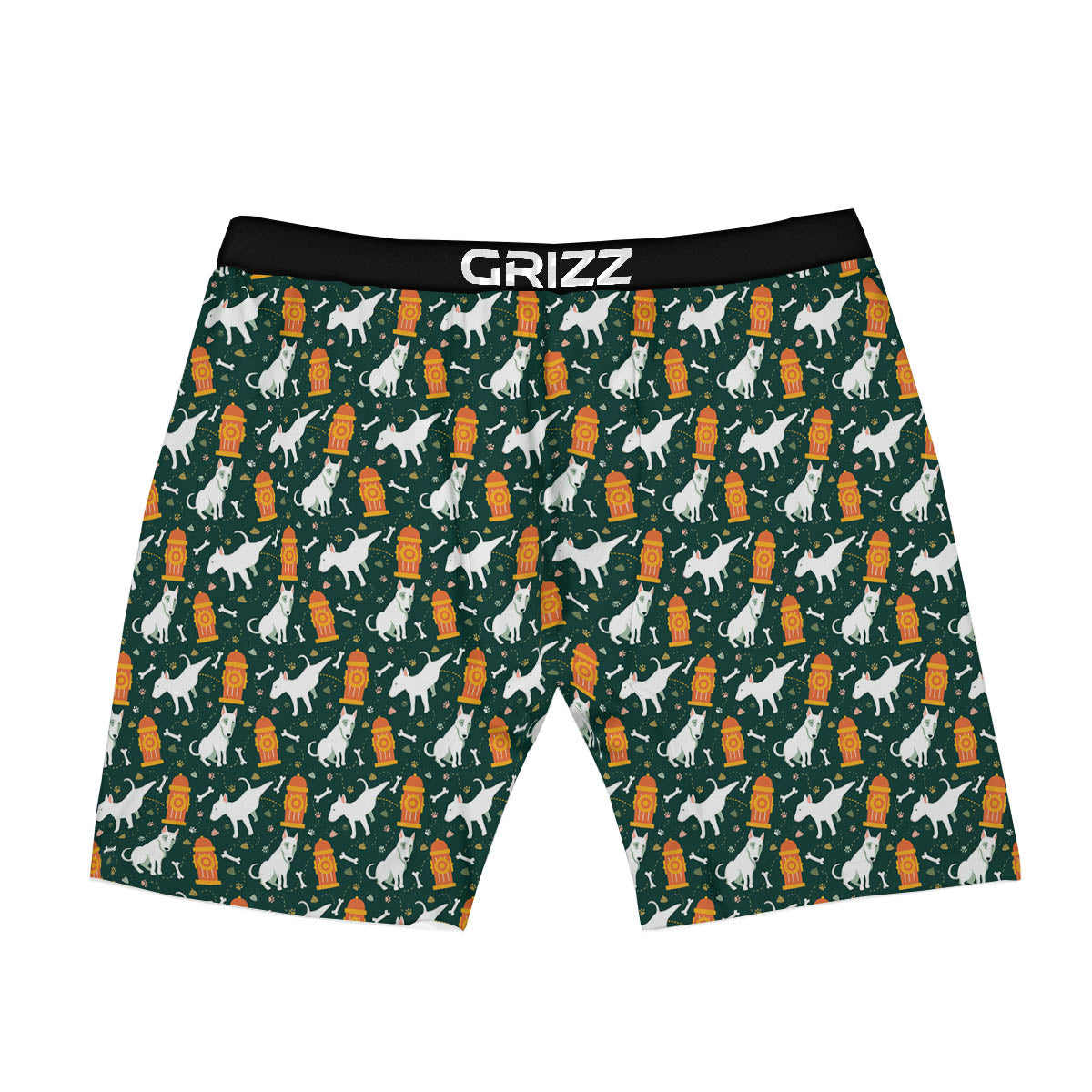 Bull Terrier Cartoon Print Pattern Boxer Briefs-grizzshop