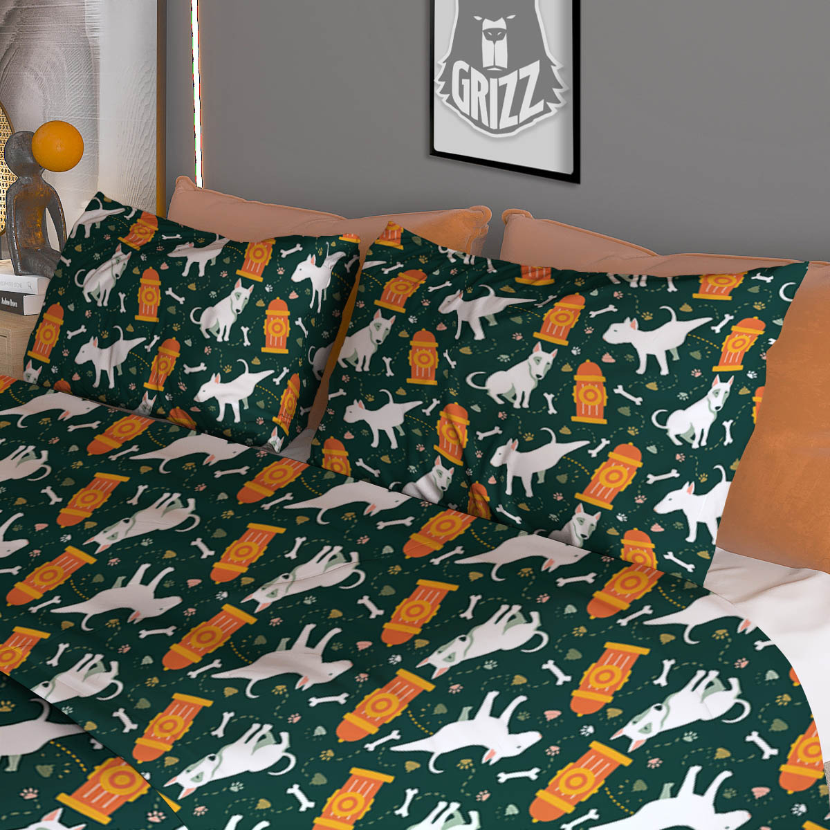 Cannabis Leaf Green Print Pattern Duvet Cover Bedding Set