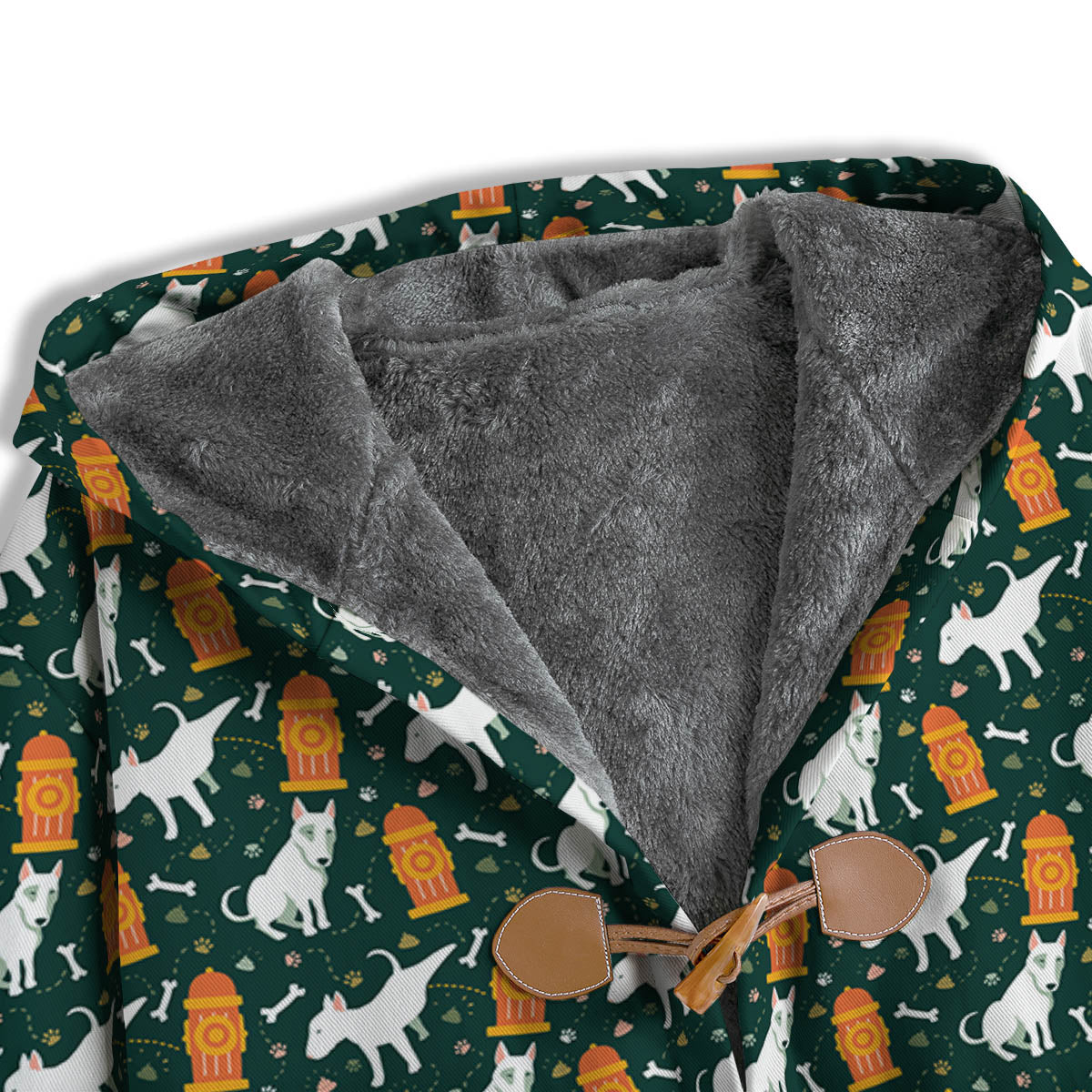 Bull Terrier Cartoon Print Pattern Men's Windbreaker Jacket-grizzshop