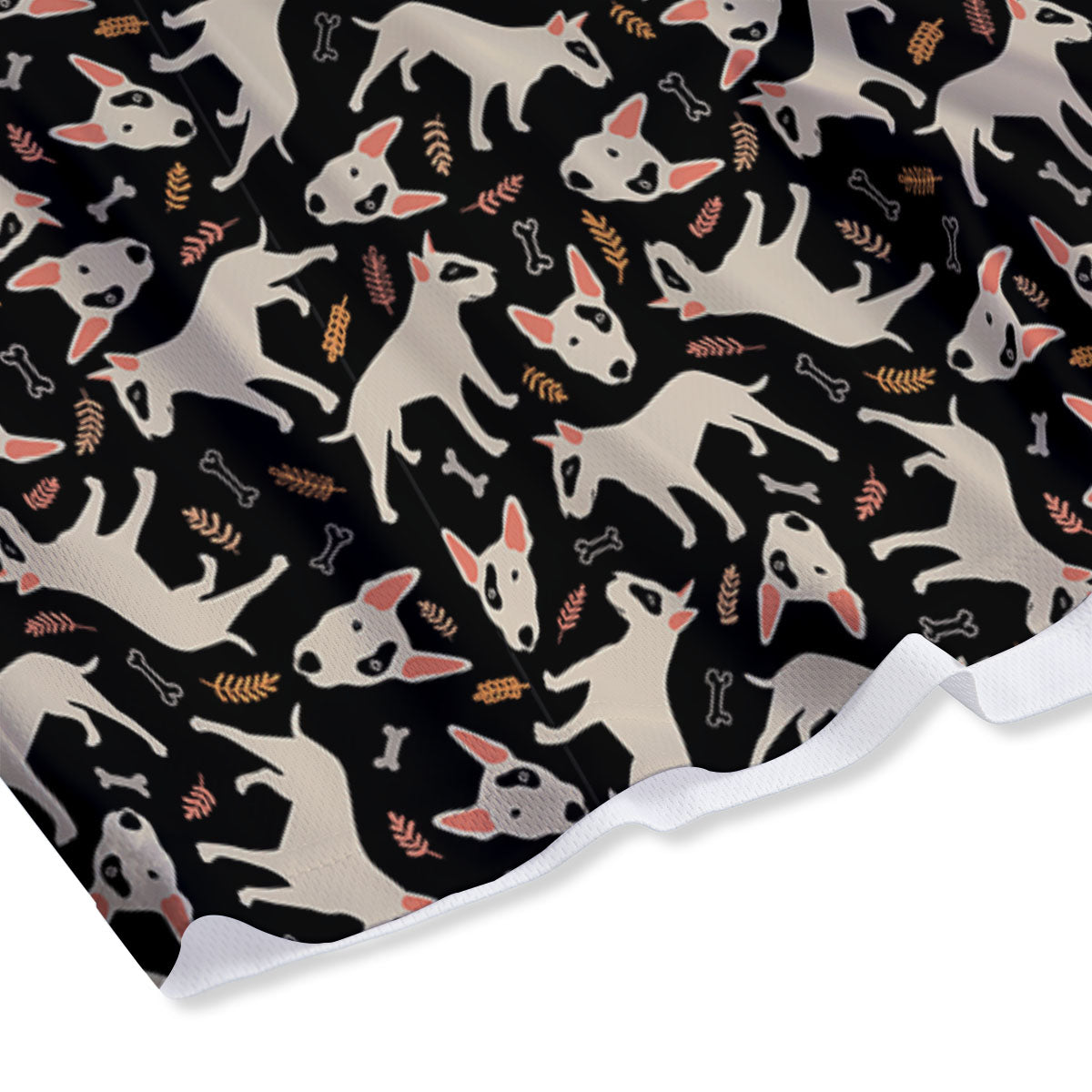 Bull Terrier Doodle Print Pattern Mesh Shorts