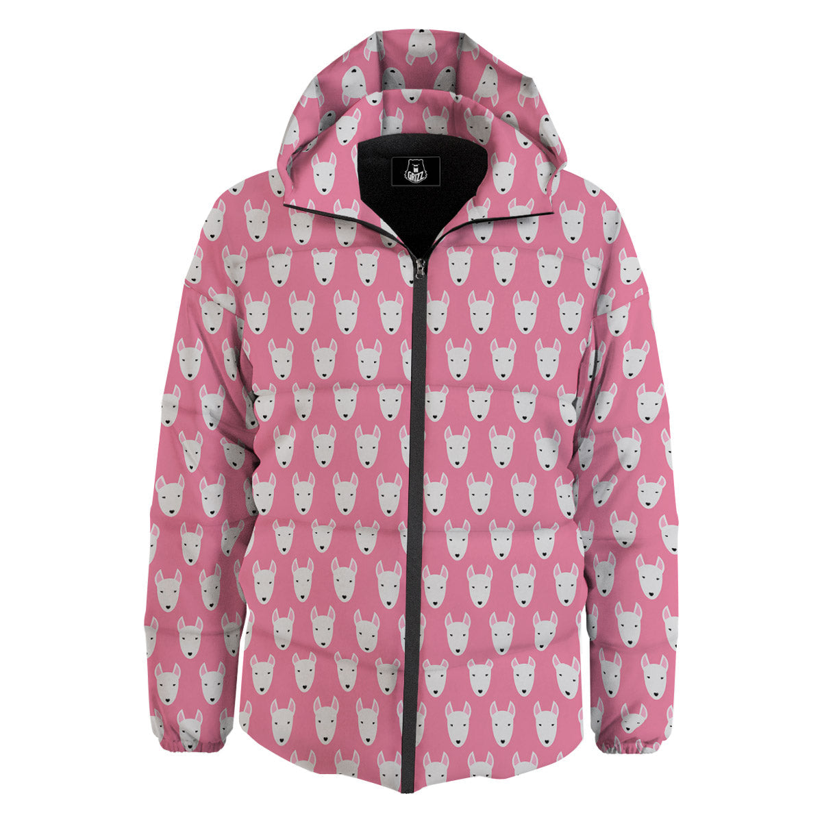 Bull Terrier Faces Cute Print Pattern Down Jacket-grizzshop