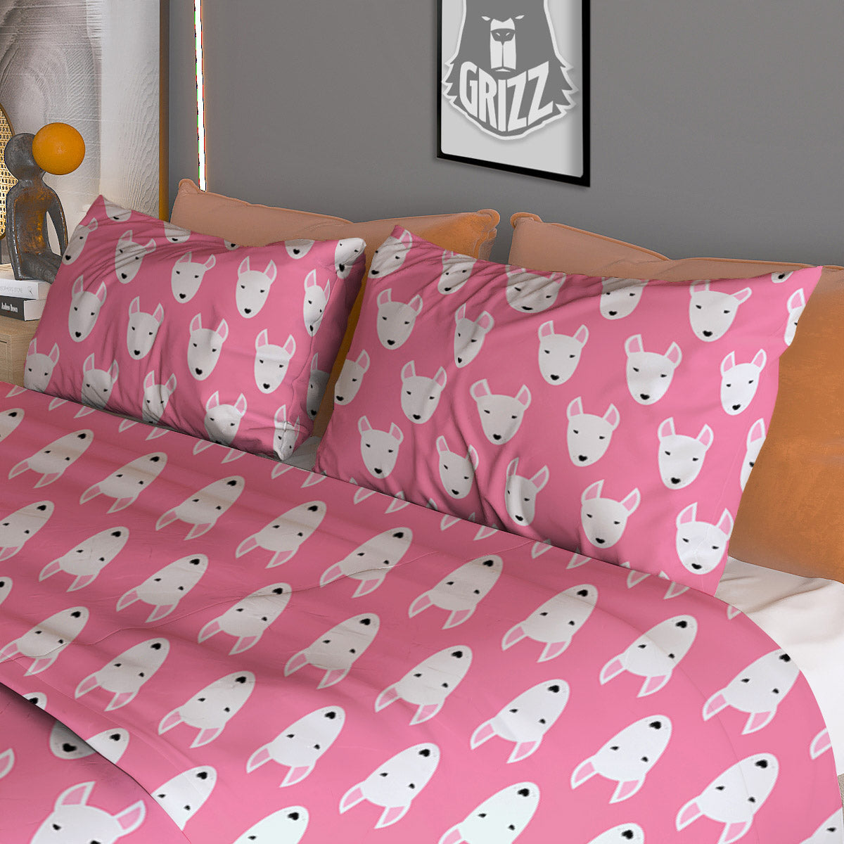 Cannabis Leaf Pink And Green Print Duvet Cover Bedding Set