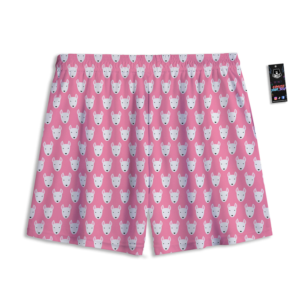 Cannabis Leaf Pink And Green Print Mesh Shorts