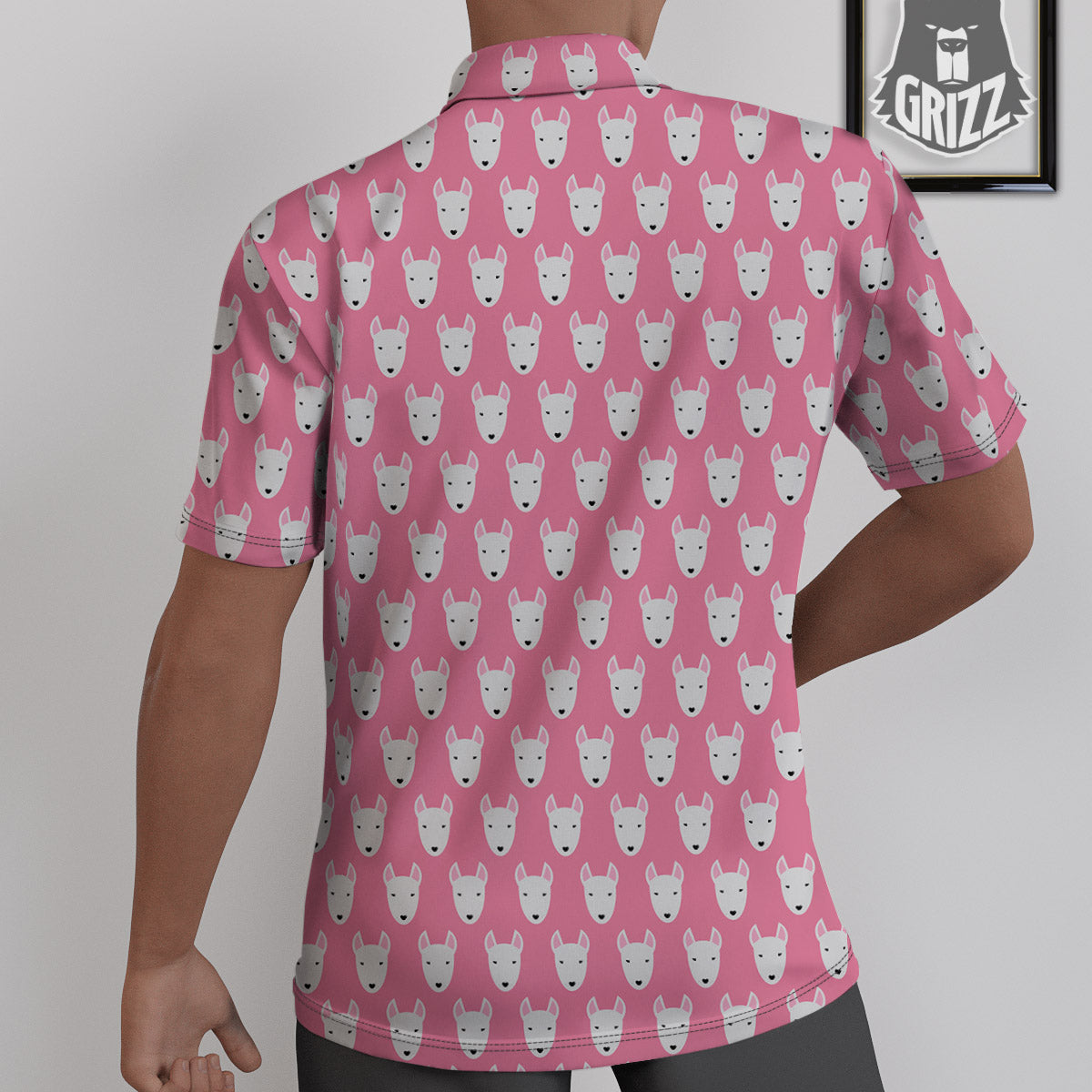 Bull Terrier Faces Cute Print Pattern Untucked Shirts-grizzshop