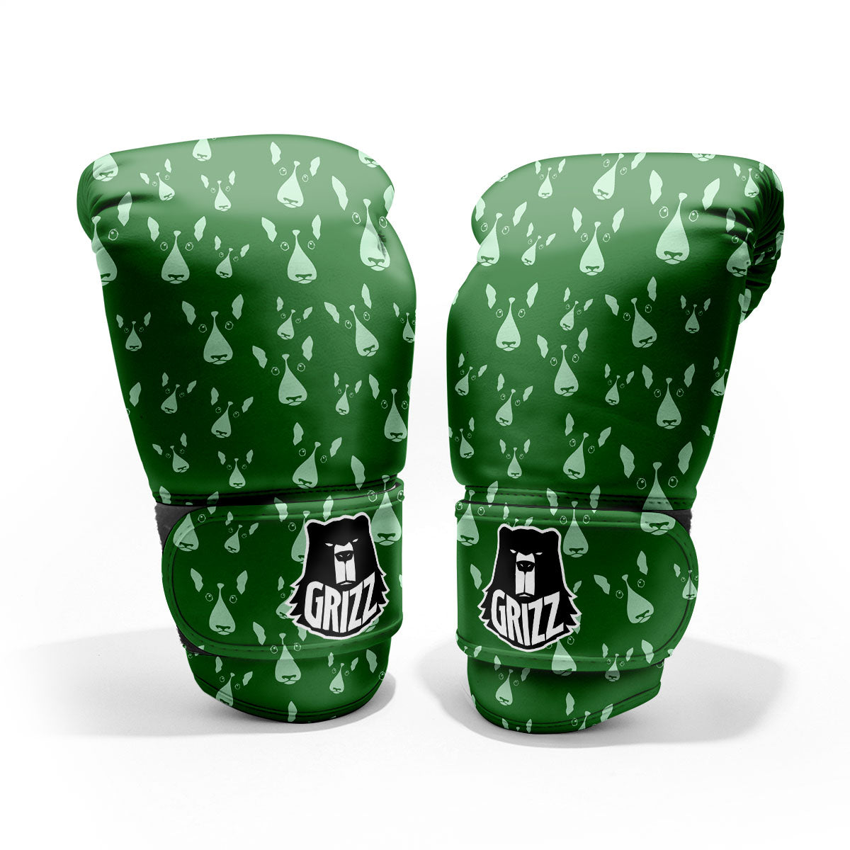 Bull Terrier Green Print Pattern Pro Boxing Glove
