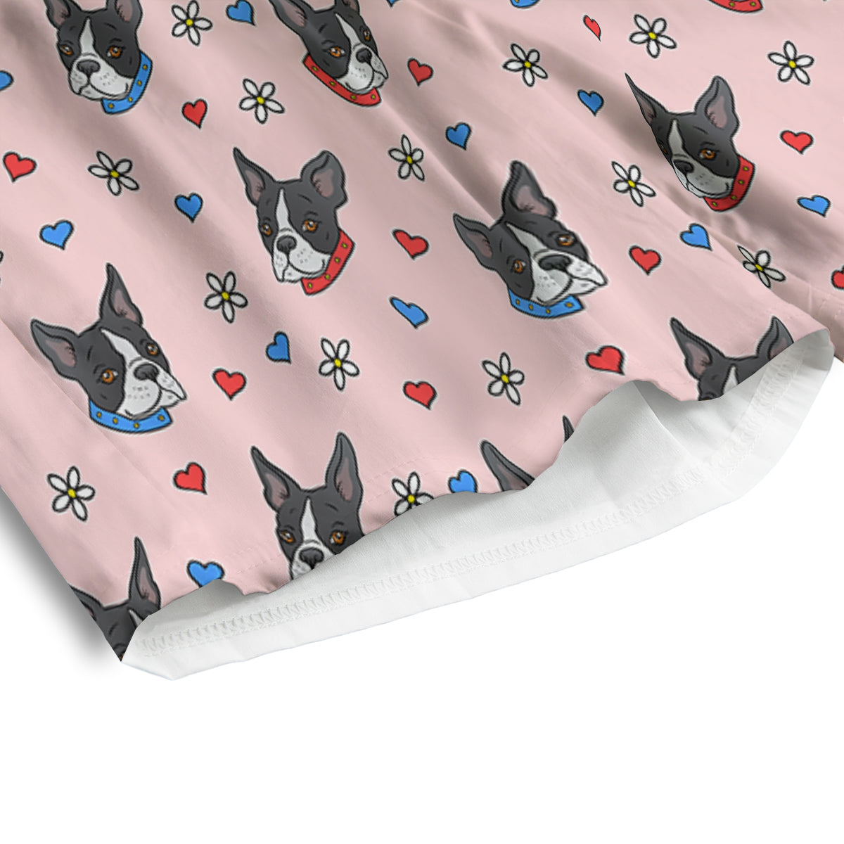 Bull Terrier Pink Print Pattern Men's Athletic Shorts