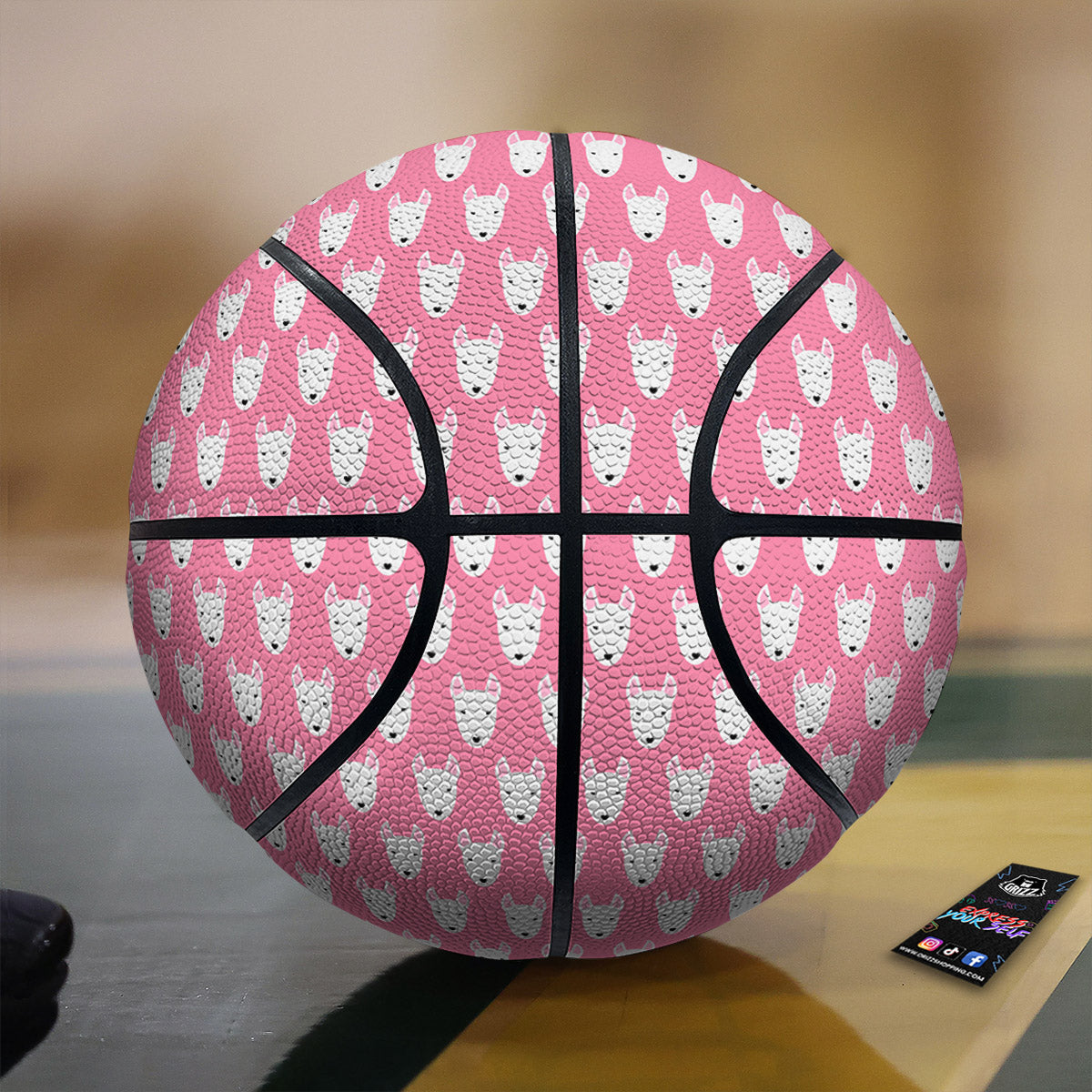 Bull Terrier Faces Cute Print Pattern Basketball