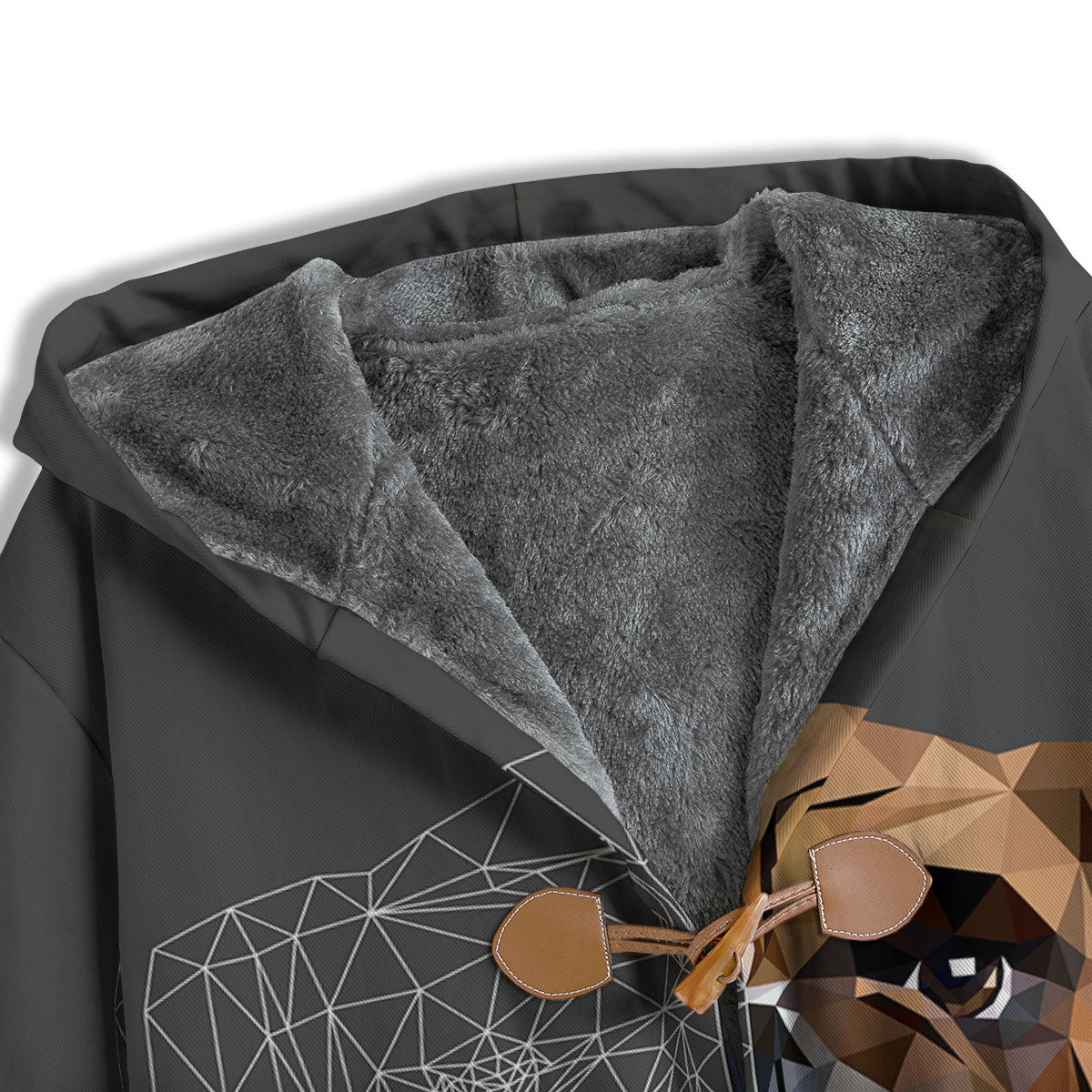 Bulldog Geometric English Print Men's Windbreaker Jacket-grizzshop