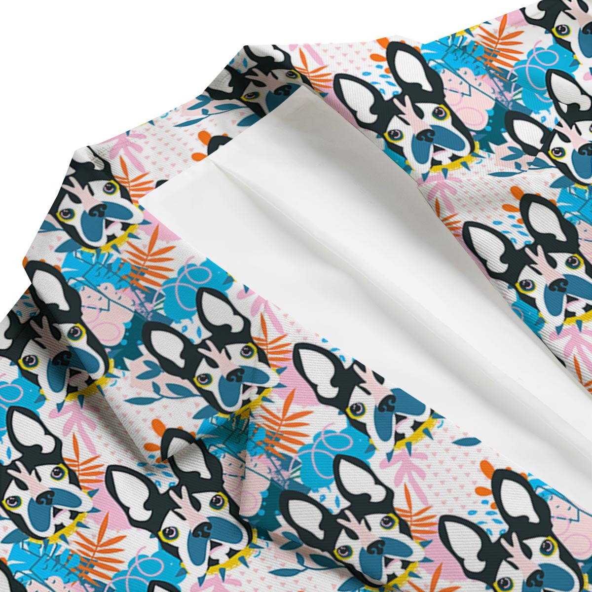 Bulldog Paint Pattern Print Men's Blazer-grizzshop