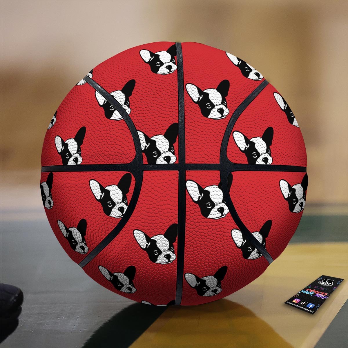 Bookshelf Vintage Print Pattern Basketball