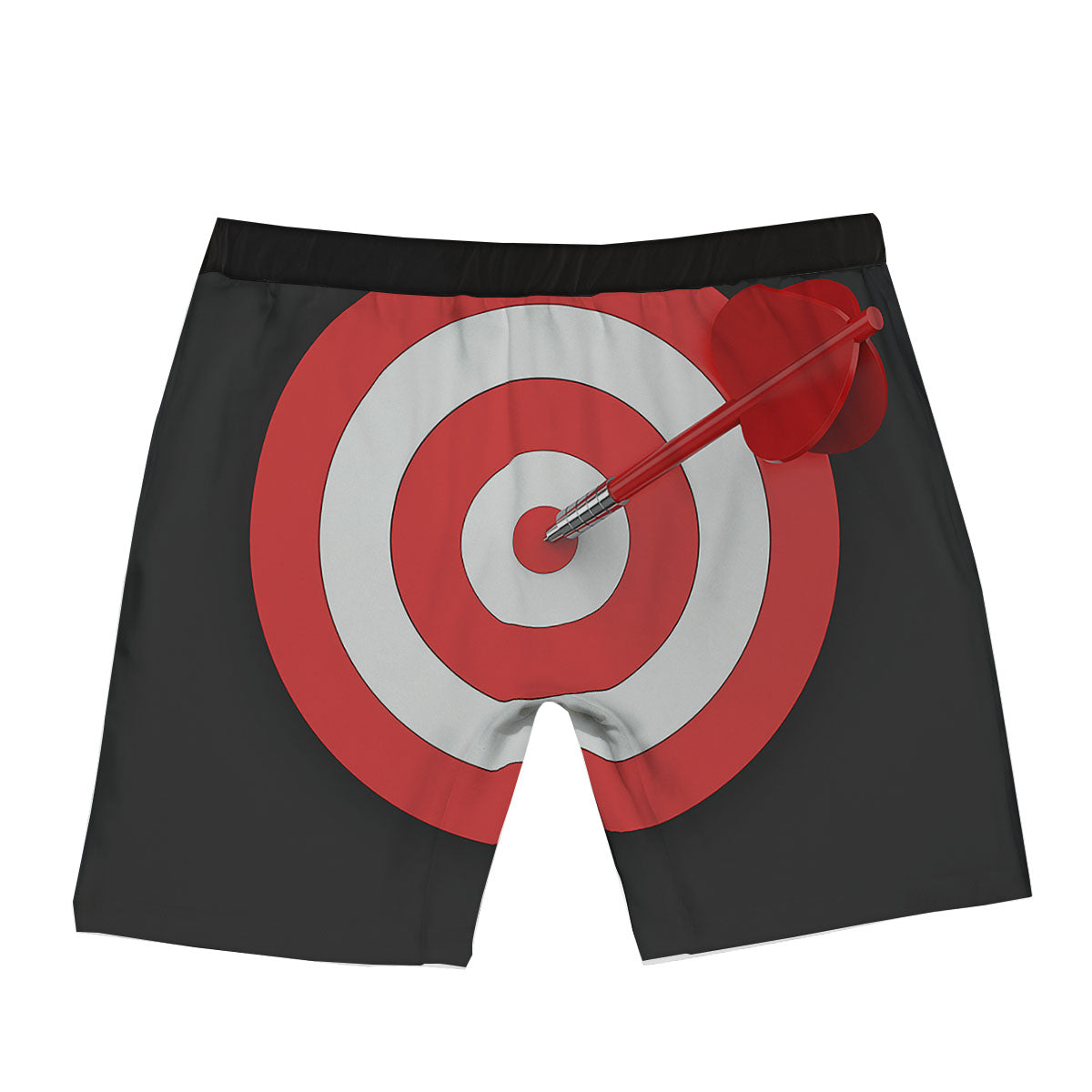 Bullseye Target White And Red Print Boxer Briefs-grizzshop