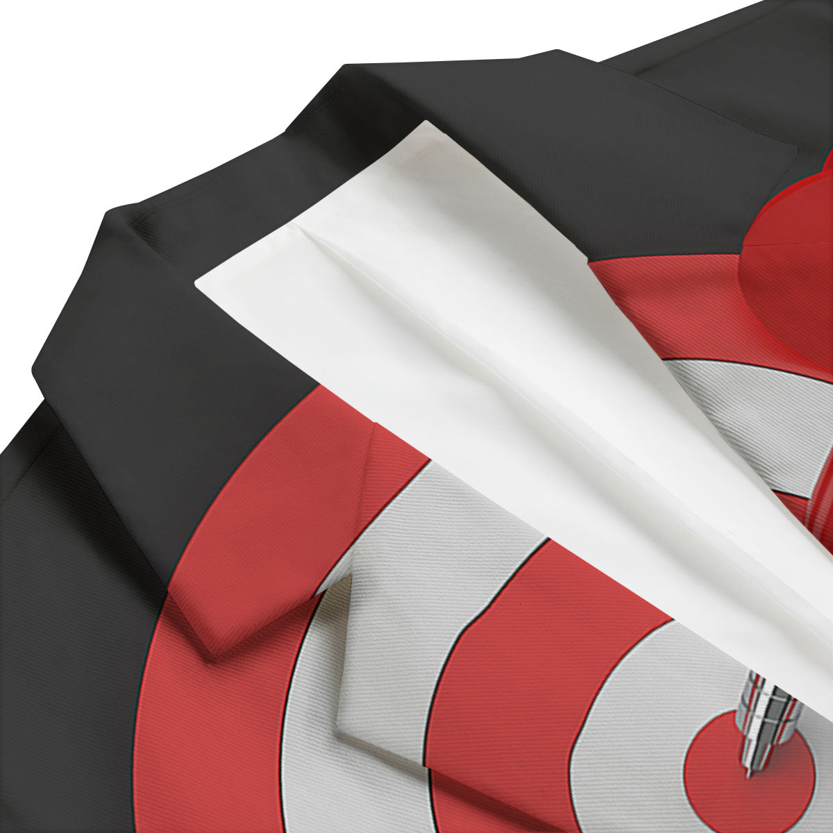 Bullseye Target White And Red Print Men's Blazer-grizzshop