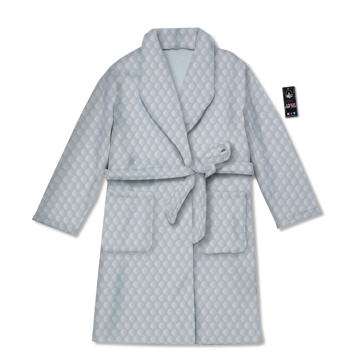 Bumps Texture Print Bathrobe-grizzshop