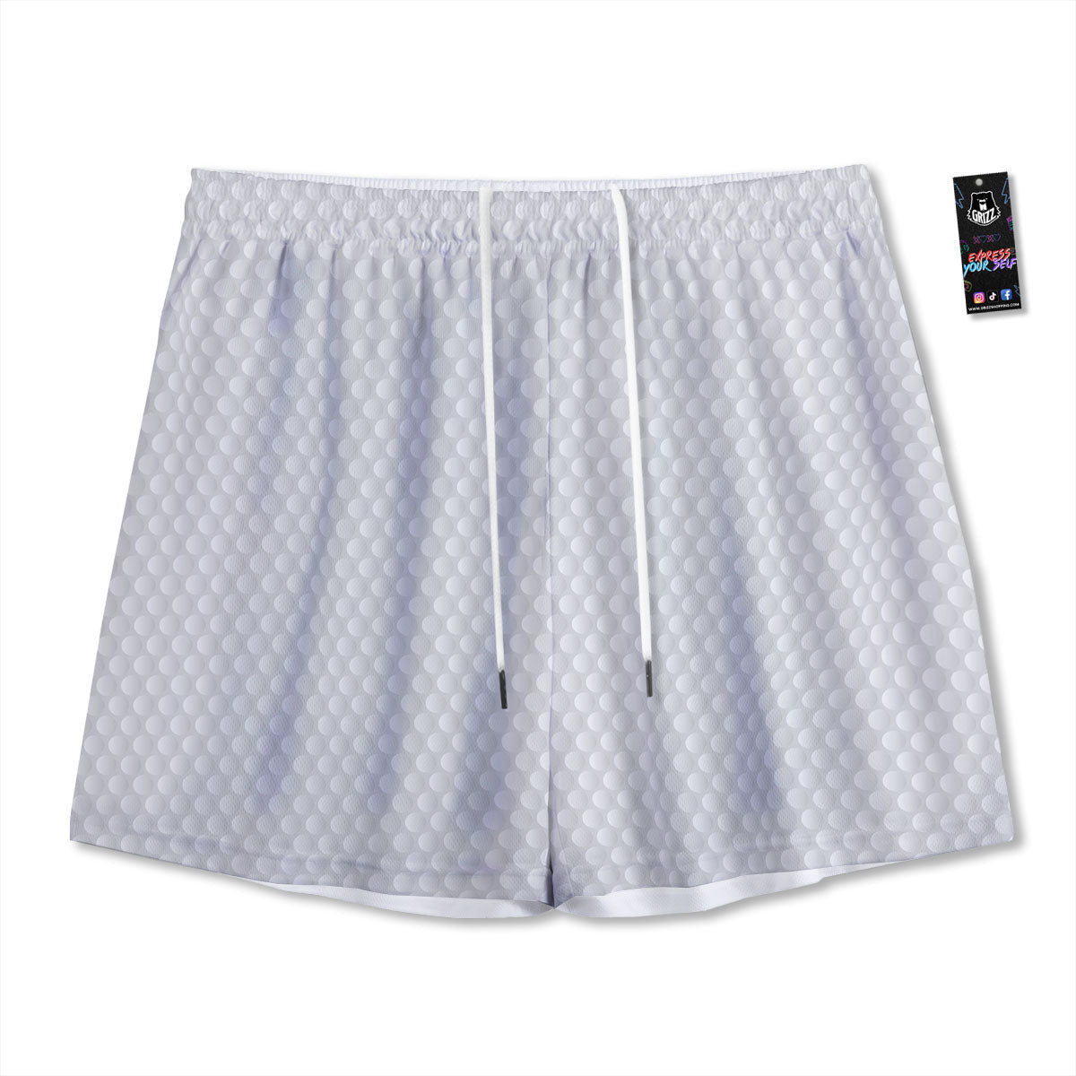 Bumps Texture Print Mesh Shorts-grizzshop