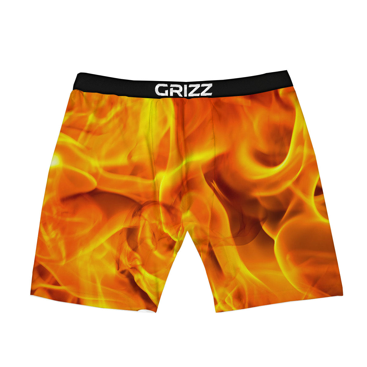 Burning Fire Flame Print Boxer Briefs-grizzshop