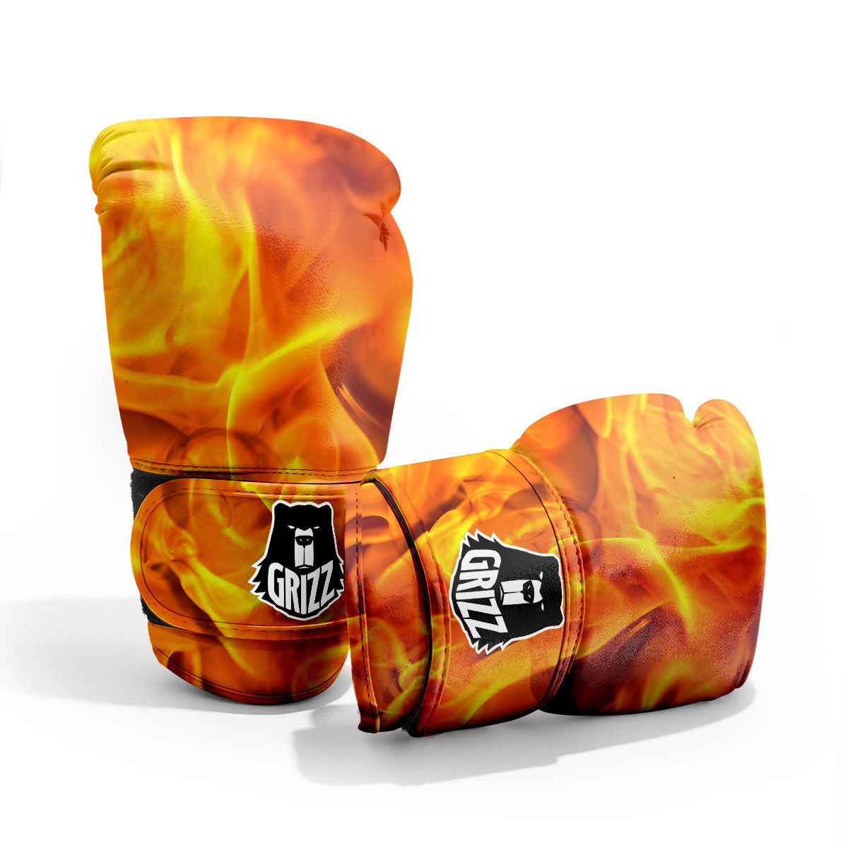 Burning Fire Flame Print Pro Boxing Glove