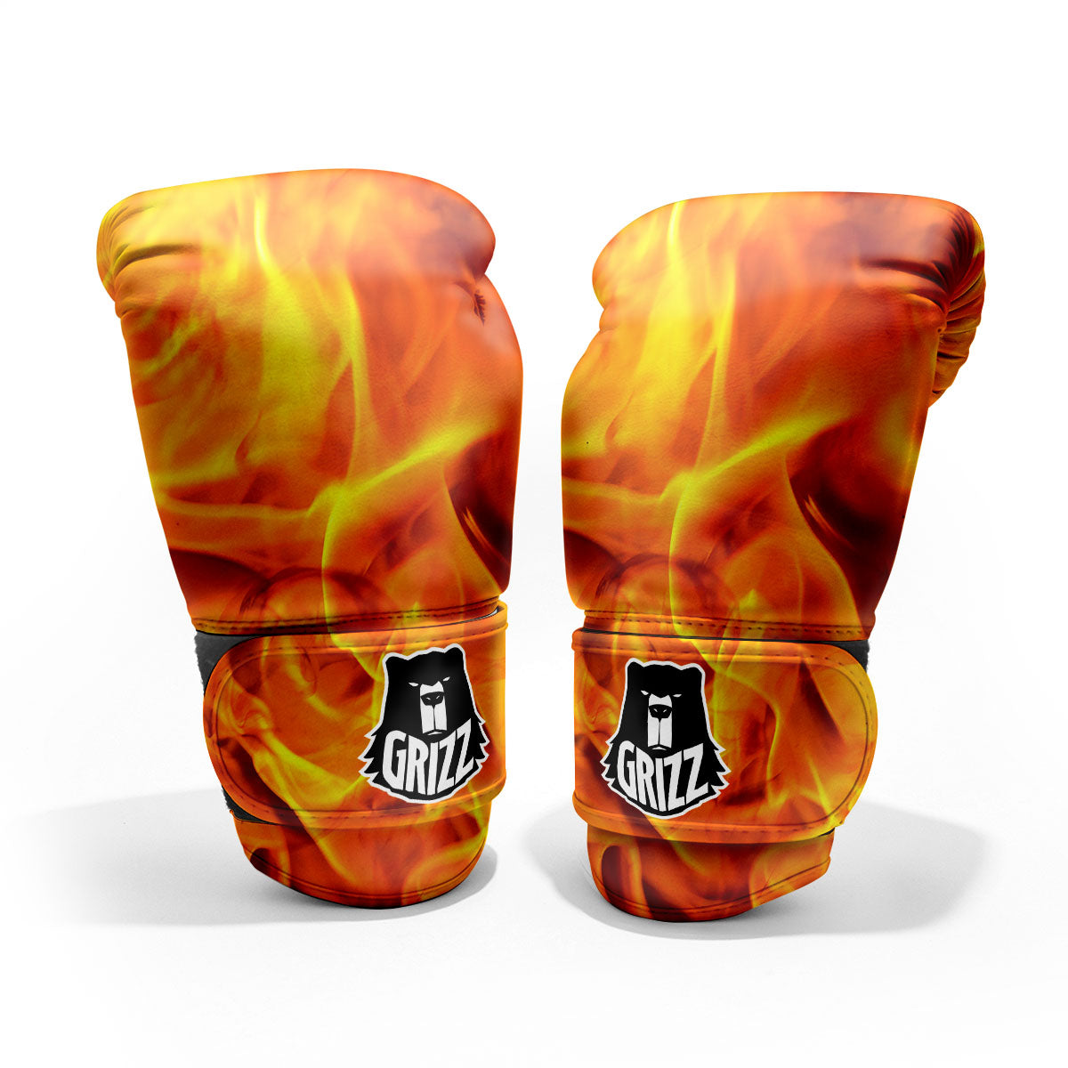 Burning Fire Flame Print Pro Boxing Glove