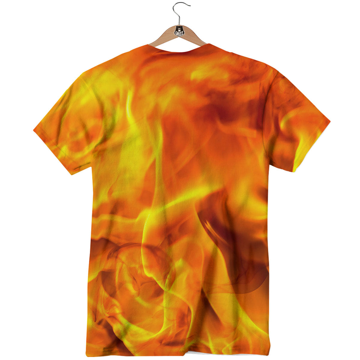 Burning Fire Flame Print T-Shirt-grizzshop