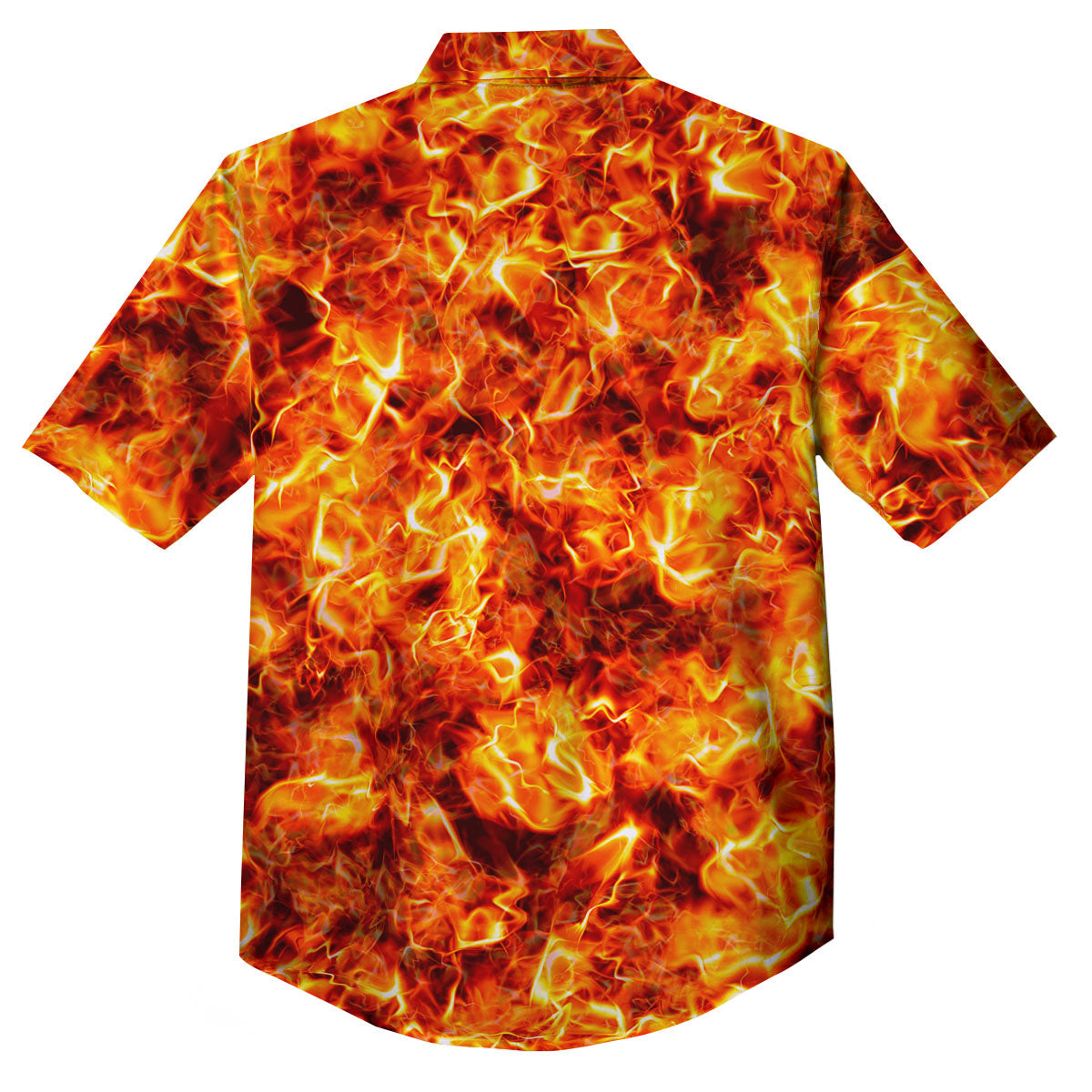 Burning Lava Print Button Up Shirt-grizzshop
