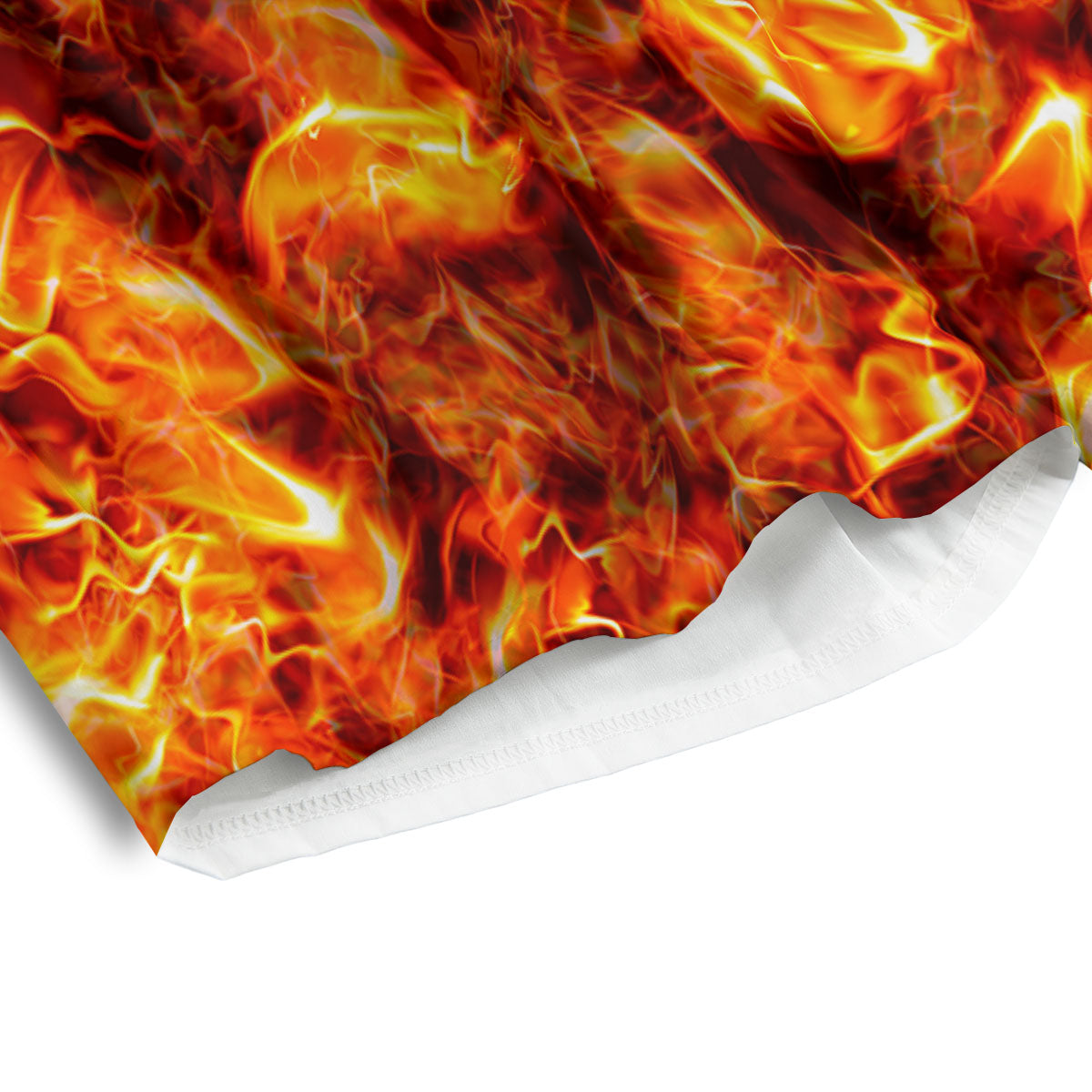 Burning Lava Print Men's Athletic Shorts