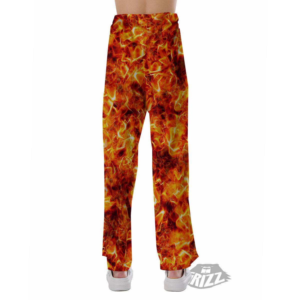 Burning Lava Print Pajama Pants-grizzshop