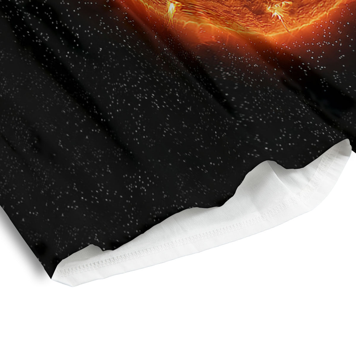 Burning Planet Print Men's Athletic Shorts