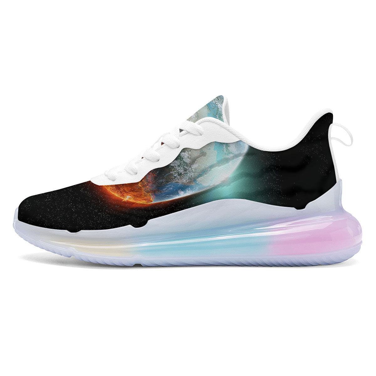 Burning Planet Print Running Sneakers-grizzshop
