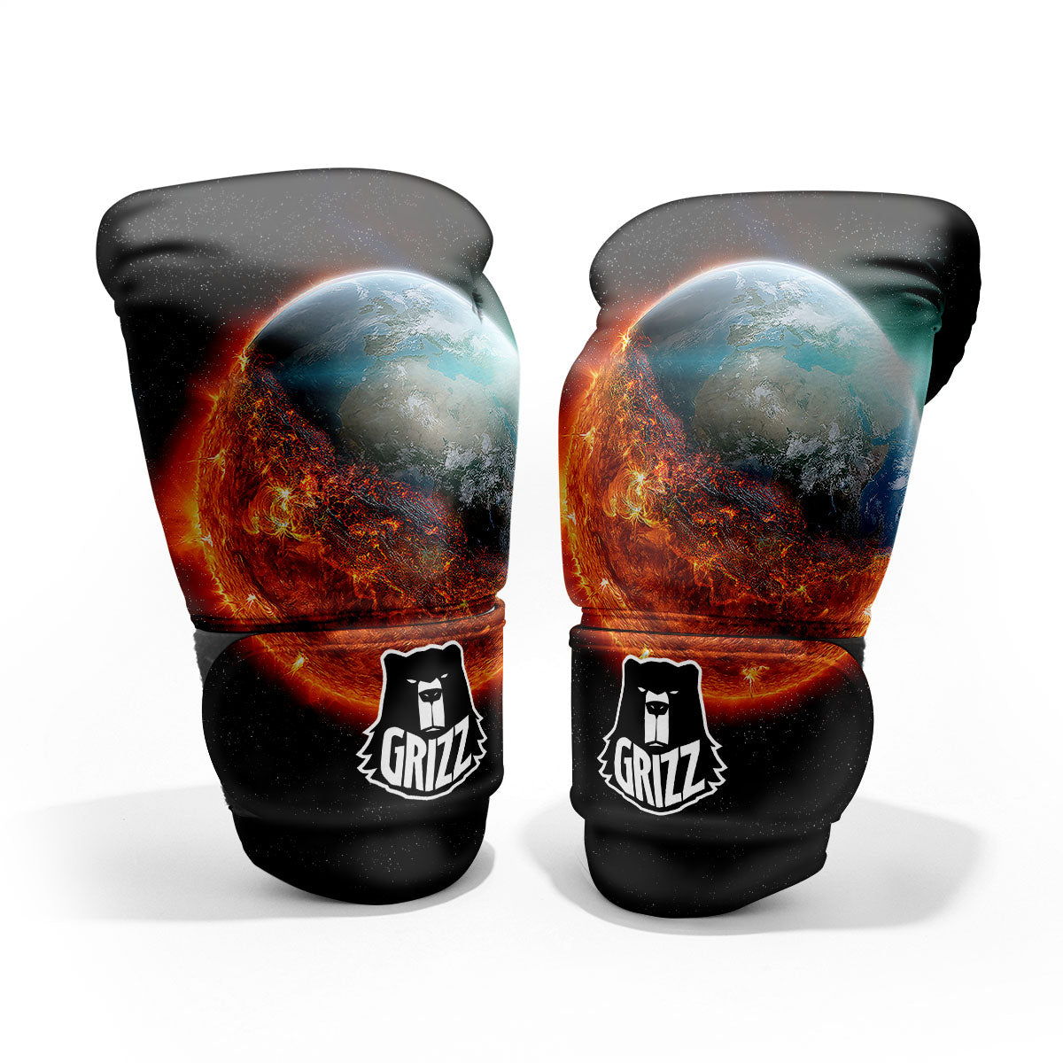 Burning Planet Print Pro Boxing Glove