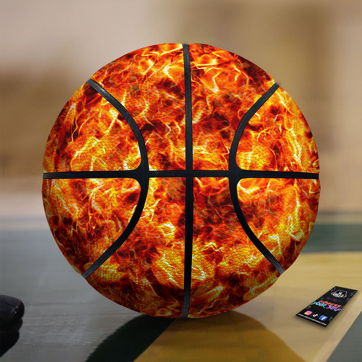 Burning Lava Print Basketball