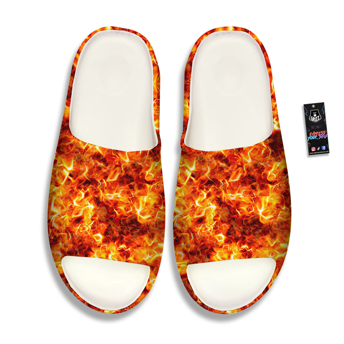 Burning Lava Print Sandals-grizzshop