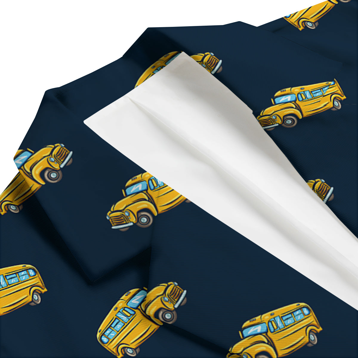 Bus School Pattern Print Men's Blazer-grizzshop