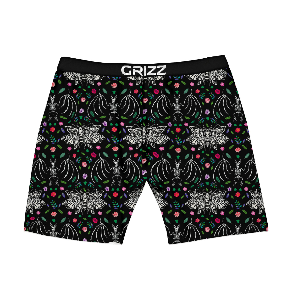 Butterflies And Skeletons of Bats Print Pattern Boxer Briefs-grizzshop