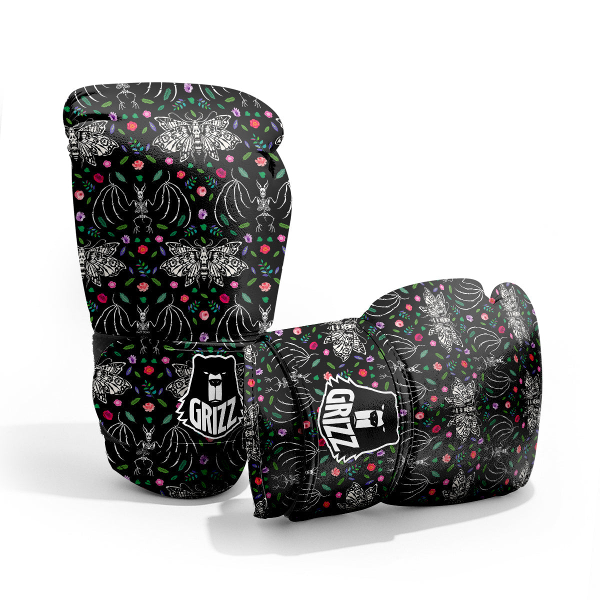 Butterflies And Skeletons of Bats Print Pattern Pro Boxing Glove