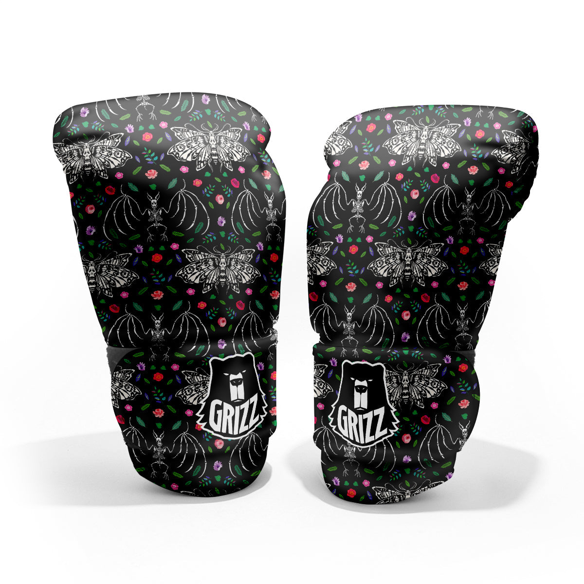 Butterflies And Skeletons of Bats Print Pattern Pro Boxing Glove