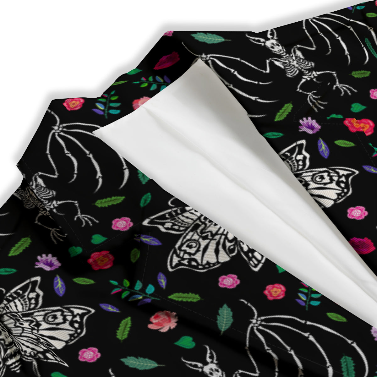 Butterflies And Skeletons of Bats Print Pattern Women's Blazer-grizzshop