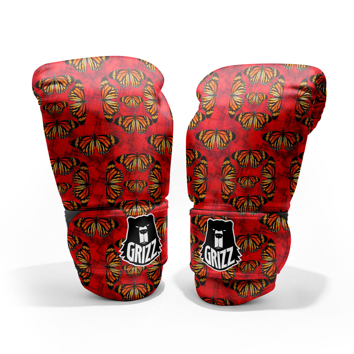 Butterflies Monarch Orange Print Pattern Pro Boxing Glove