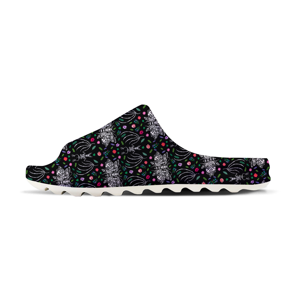 Butterflies And Skeletons of Bats Print Pattern Sandals-grizzshop