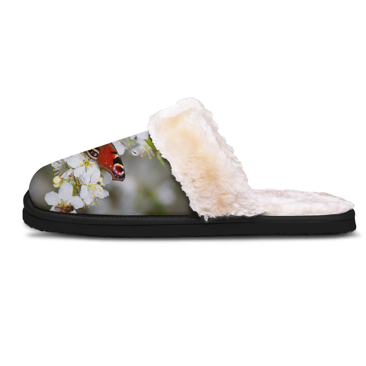Butterfly Blossom Flower Print Slippers-grizzshop