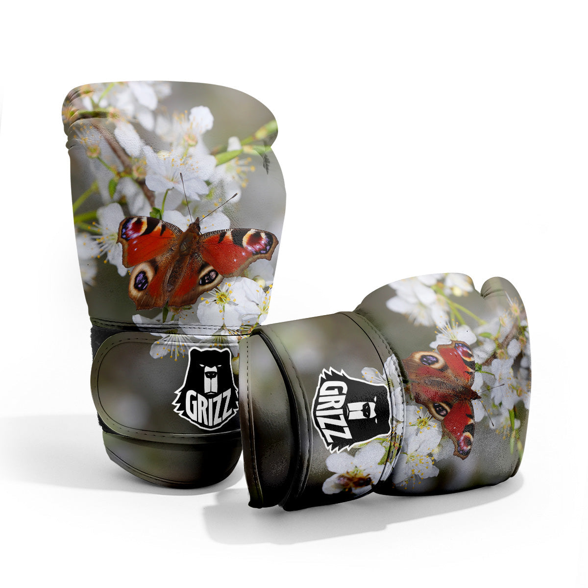 Butterfly Blossom Flower Print Pro Boxing Glove